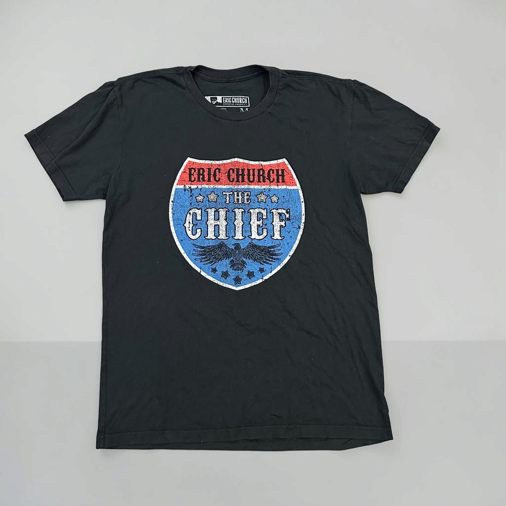 Eric Church The Chief Outsiders Revival Tour Graphic Tee Black Medium Mens